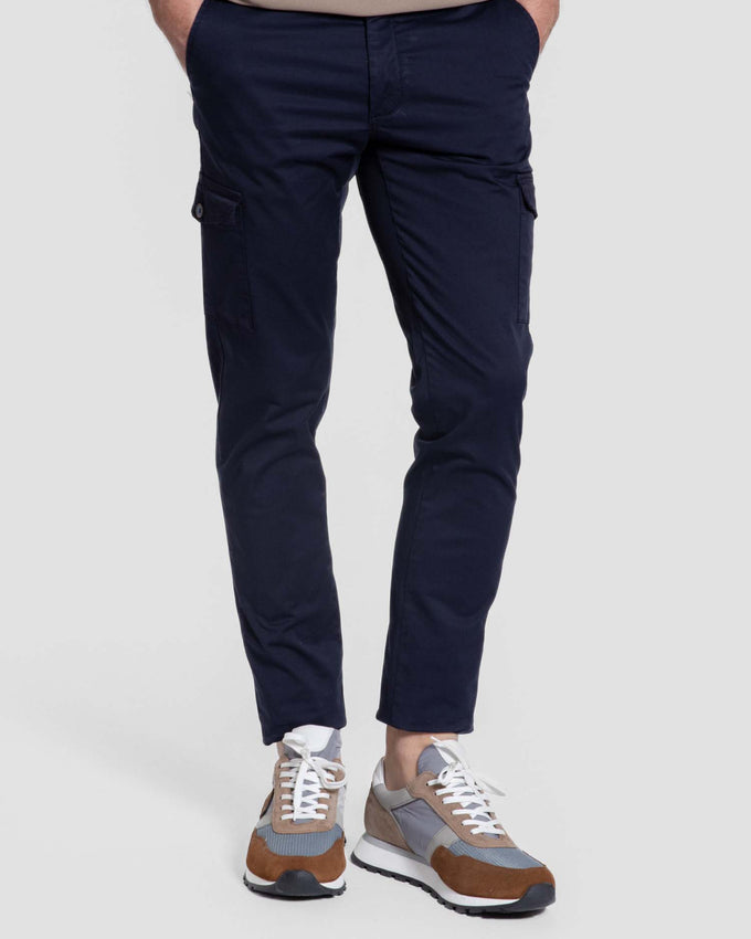 Pantaloni chino cargo blu navy SKU 0.11344