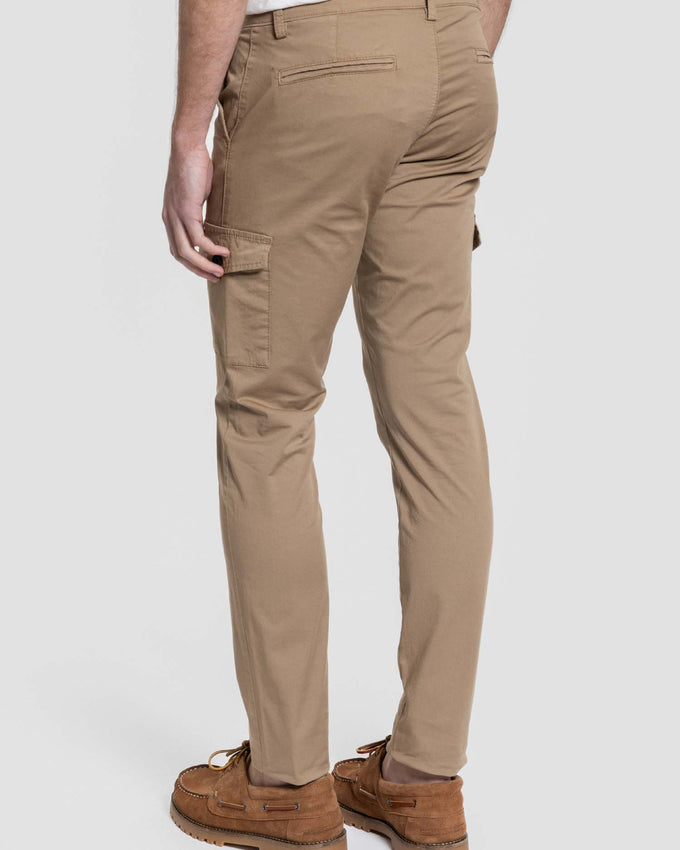 Pantaloni chino cargo color cammello, codice articolo 0.11344