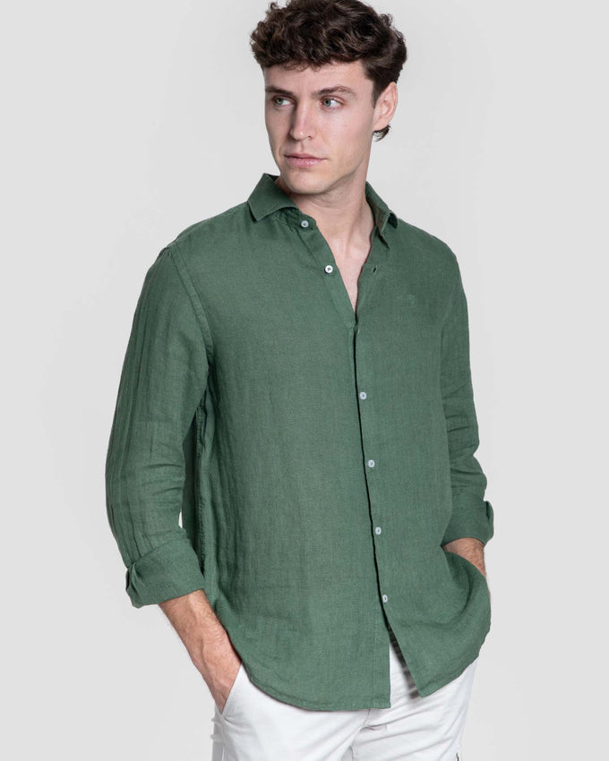 Camisa lino kaki SKU 0.33315