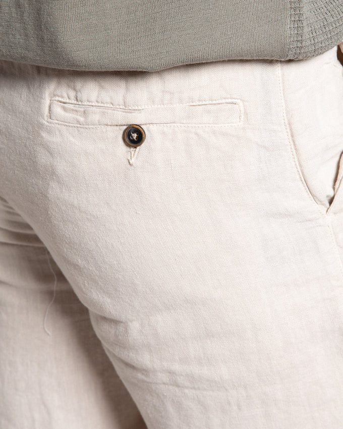 Pantalón Lino 100% Hueso SKU 0.34317