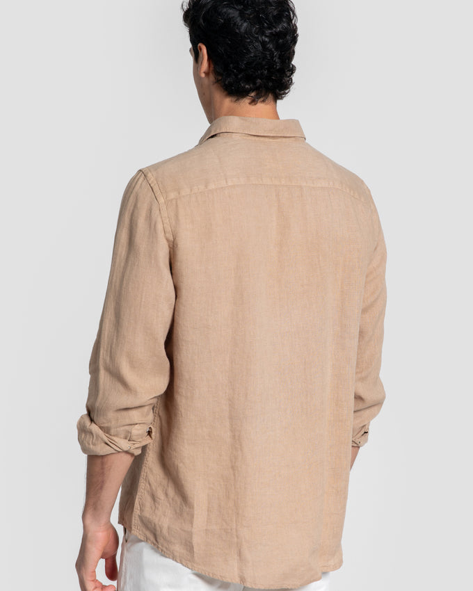 Camisa lino camel SKU 0.33315