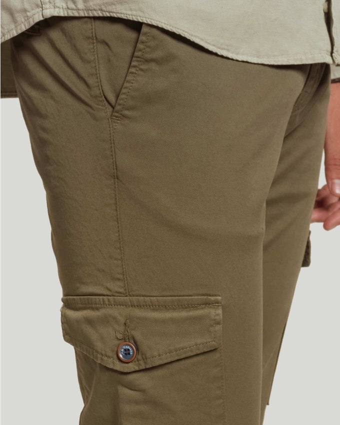 Pantaloni chino cargo color kaki SKU 0.11344