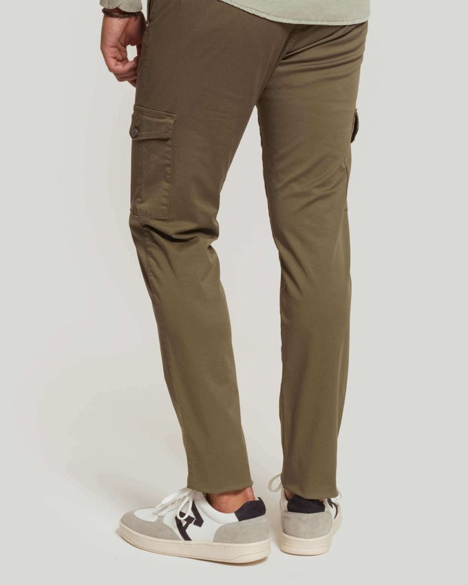 Pantaloni chino cargo color kaki SKU 0.11344