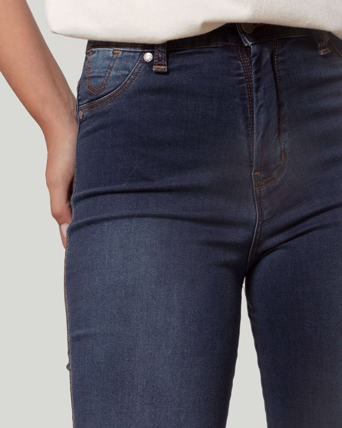 Calça skinny azul de cintura alta SKU 0.29435