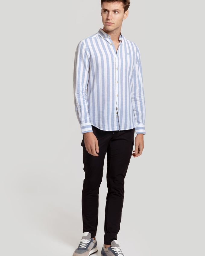 Camisa Raya Lino Celeste SKU 0.28108