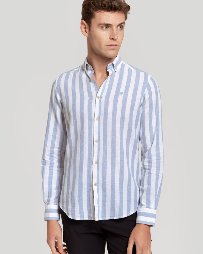 Camisa Raya Lino Celeste SKU 0.28108