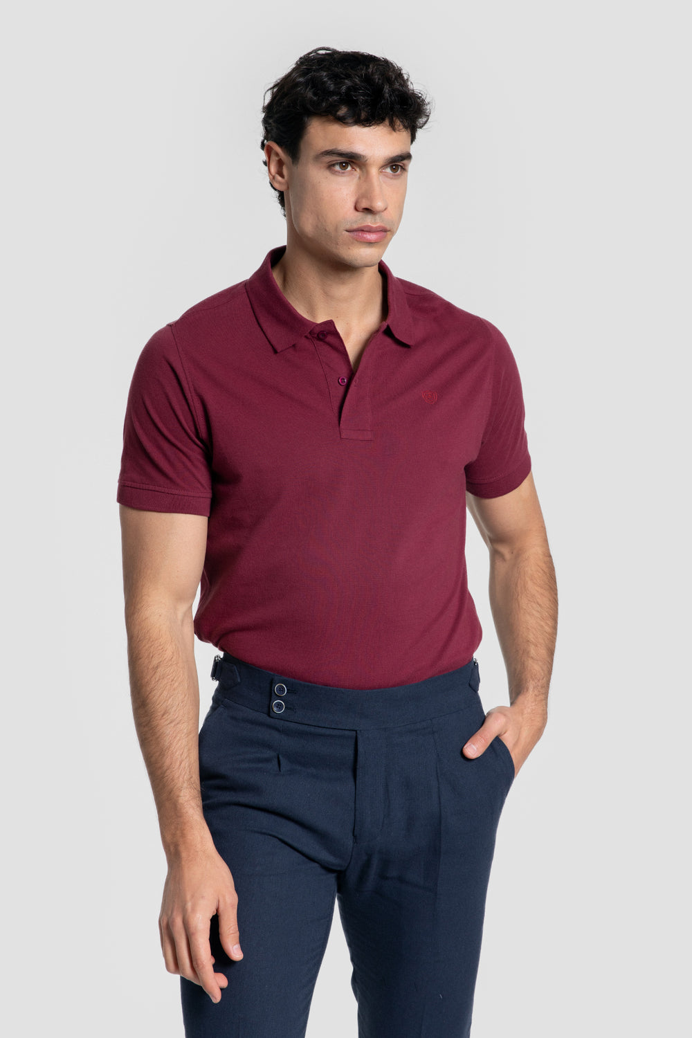 Polo cro escudo Burdeos SKU 0.27365