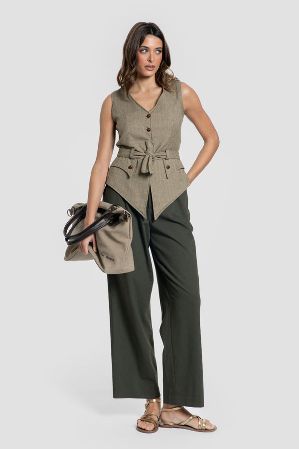 Gilet kaki à chevrons, référence 0.31452