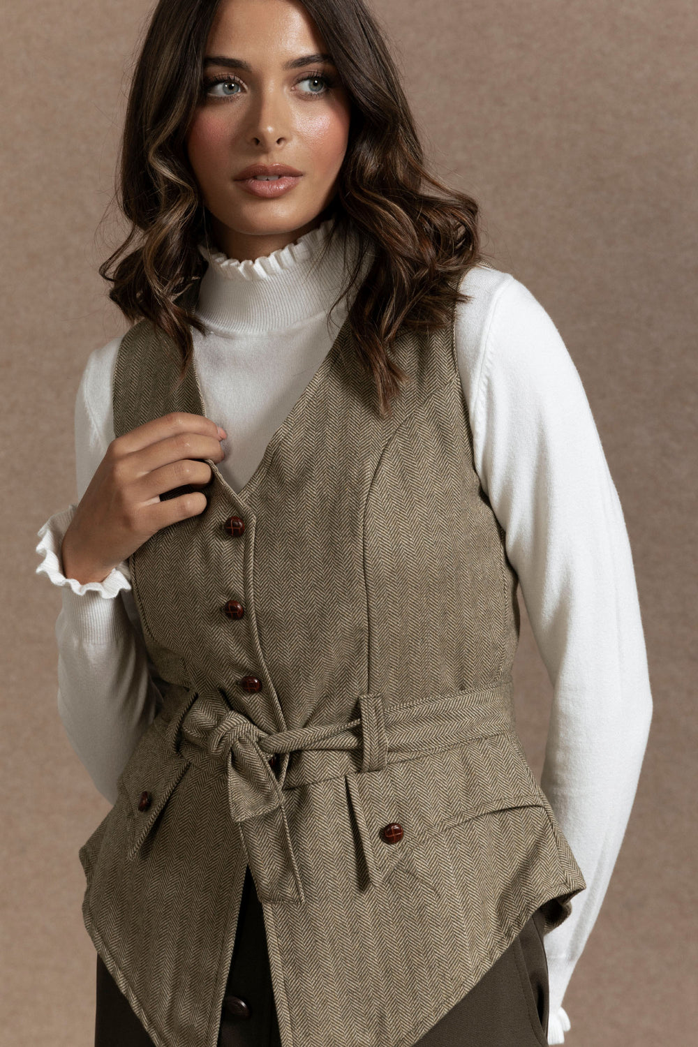 Chaleco Espiga Kaki SKU 0.31452