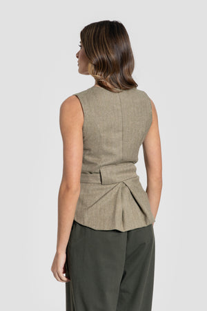 Gilet kaki à chevrons, référence 0.31452
