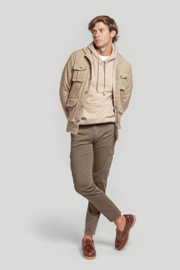 Parka Bolsillos Camel SKU 0.31852