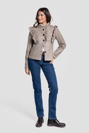 Chaqueta Volantes Burdeos SKU 0.32181
