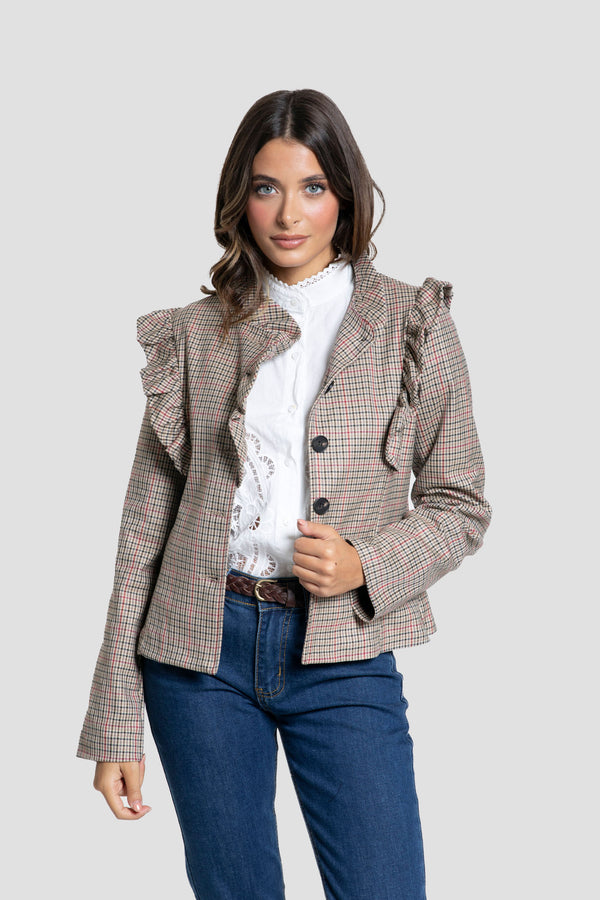 Chaqueta Volantes Burdeos SKU 0.32181