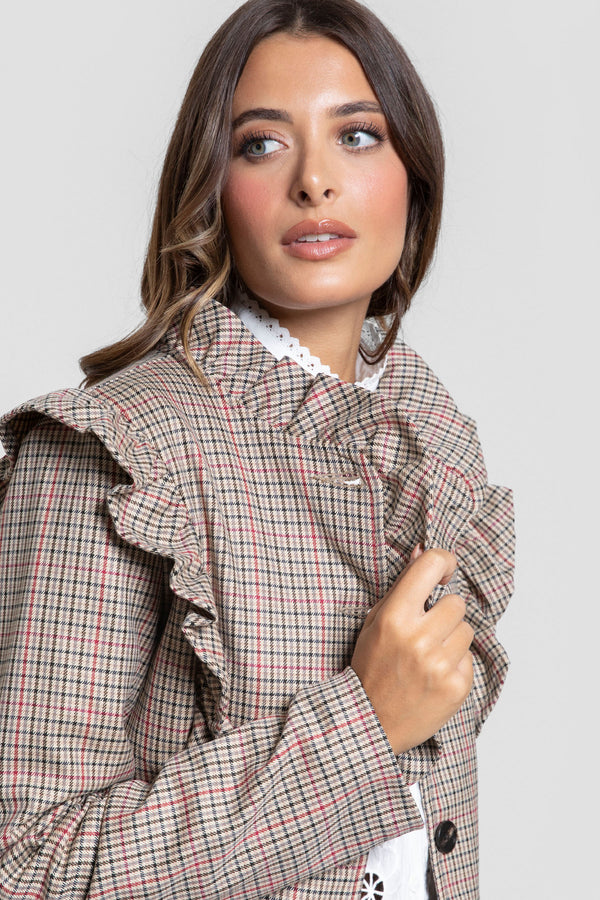 Chaqueta Volantes Burdeos SKU 0.32181