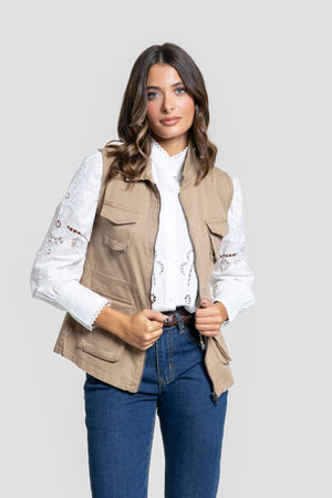 Chaleco Huelva Sra camel SKU 0.32253