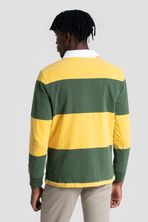 Polo Manga Larga Rayas Anchas Amarillo SKU 0.32460