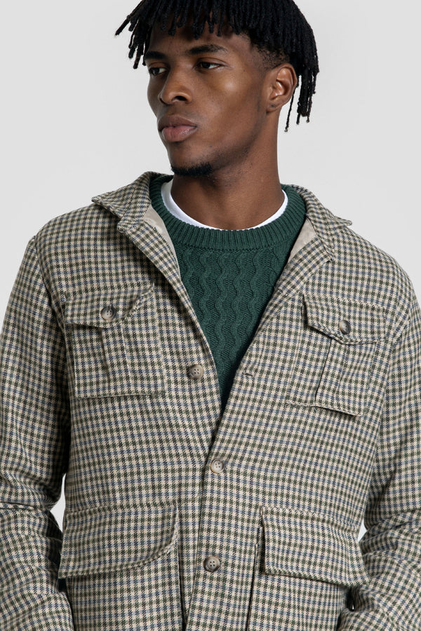 Sobrecamisa cuadros Kaki SKU 0.32676