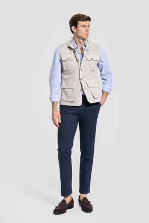Chaleco Bolsillos Hueso SKU 0.32717