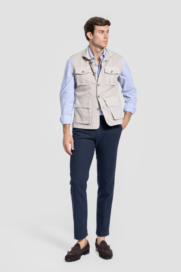 Chaleco Bolsillos Hueso SKU 0.32717