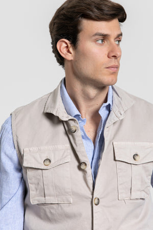 Chaleco Bolsillos Hueso SKU 0.32717