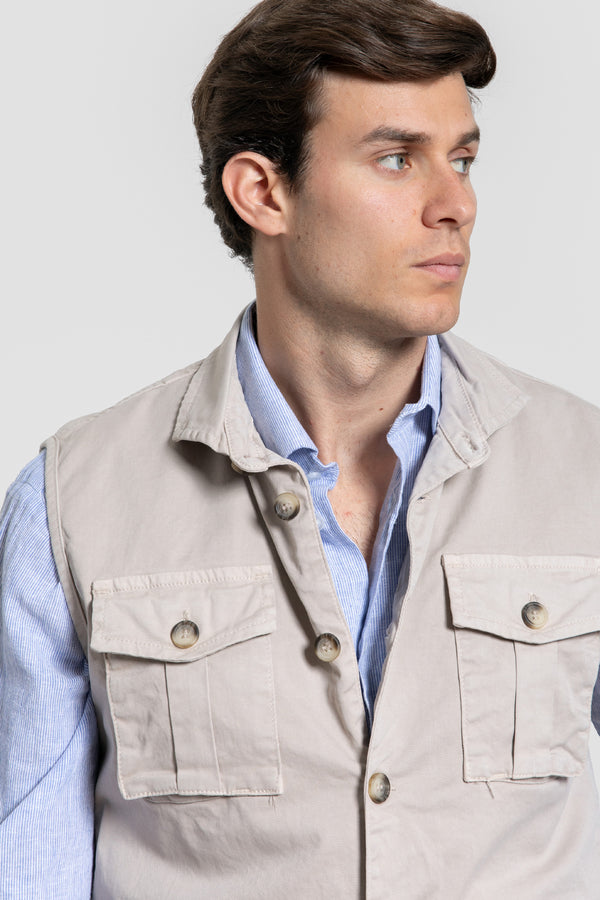 Chaleco Bolsillos Hueso SKU 0.32717