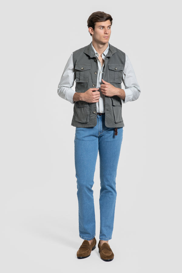 Gilet en coton avec poches Réf. 0.32717