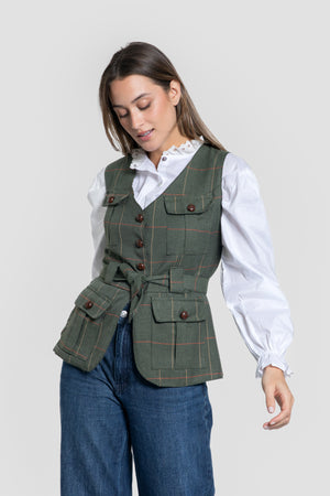 Gilet à carreaux avec ceinture Réf. 0.32911