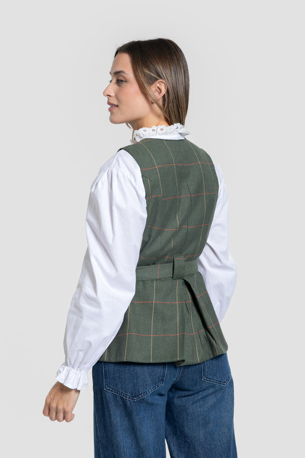 Gilet à carreaux avec ceinture Réf. 0.32911