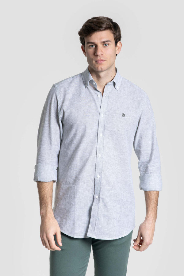 Camisa rayas en kaki SKU 0.33312