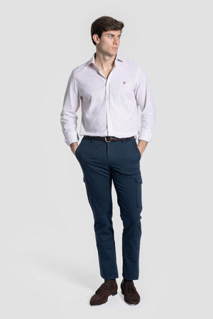 Camisa rayas en camel SKU 0.33314