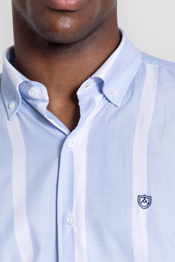 Camisa Rayas Celeste SKU 0.33316