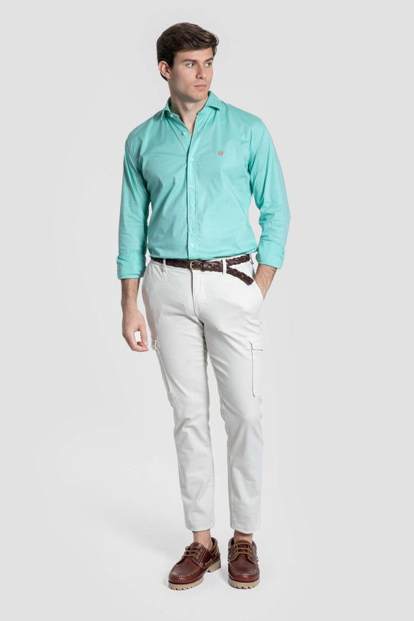 Camisa Casual Verde agua SKU 0.33317
