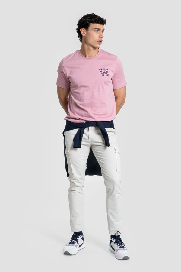 T-shirt VA logo ethnique Rose SKU 0.33613