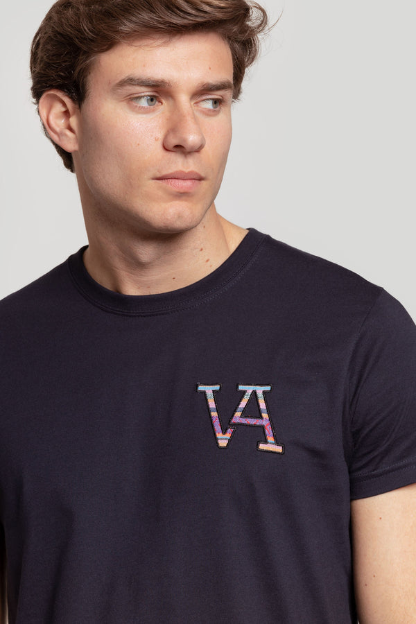 T-shirt VA logo ethnique Marine Réf. 0.33613