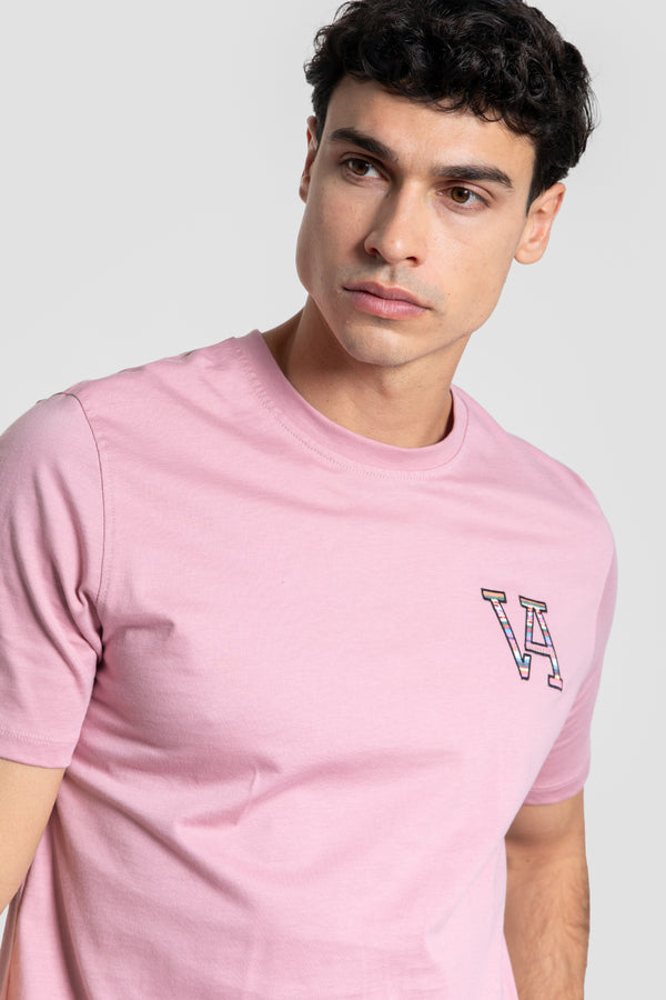 T-shirt VA logo ethnique Rose SKU 0.33613