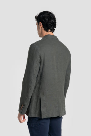 Veste 100% Lin Kaki Réf. 0.33692