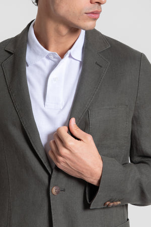 Veste 100% Lin Kaki Réf. 0.33692