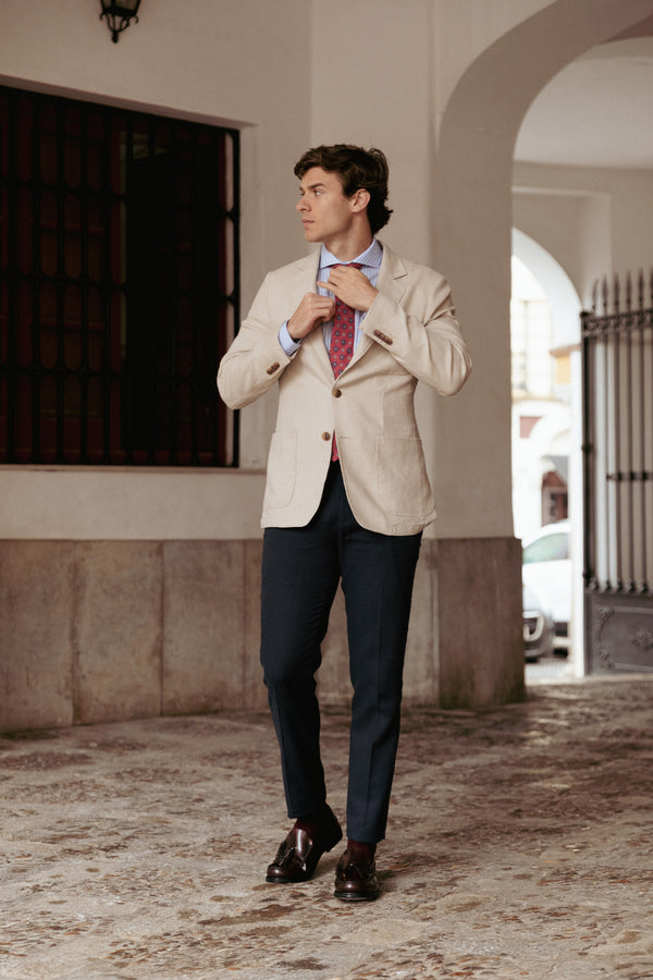 Americana 100% lino Hueso SKU 0.33692