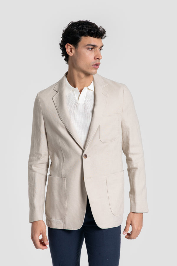 Americana 100% lino Hueso SKU 0.33692