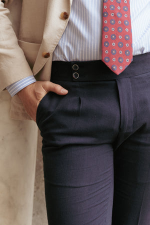 Pantalón con Ajuste Lateral Marino SKU 0.33695