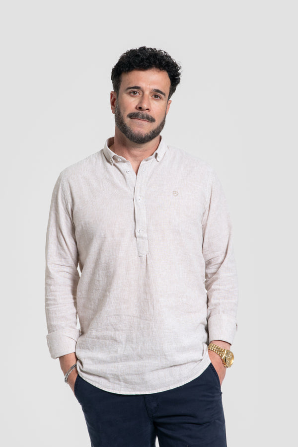 Camisa lino Camel SKU 0.33698