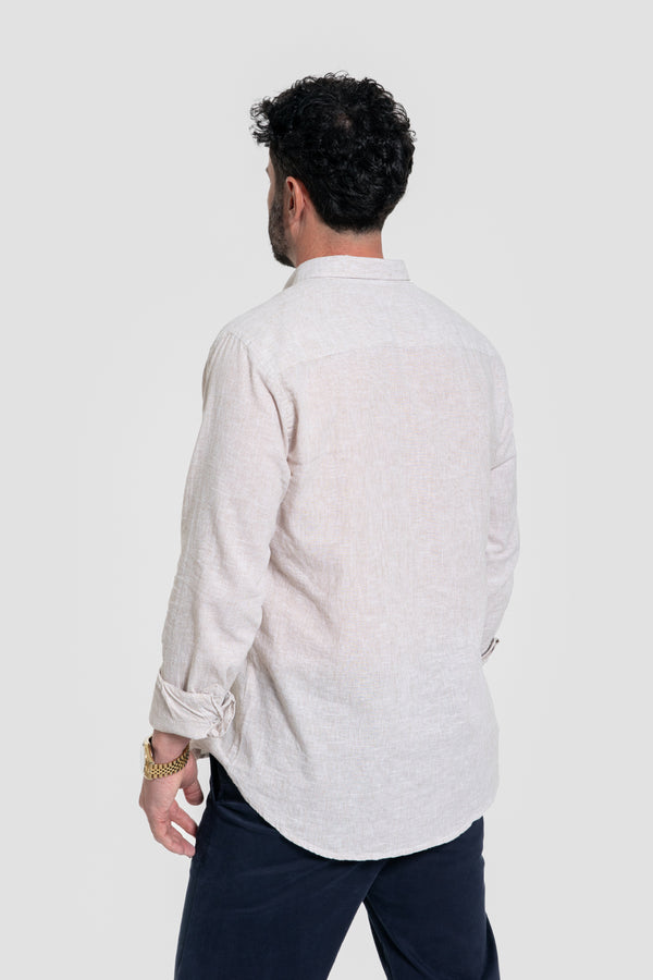 Camisa lino Camel SKU 0.33698