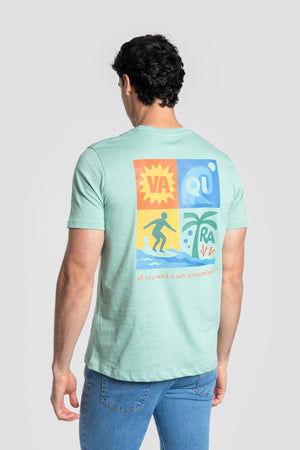 T-shirt Surf & Lifestyle Vert d'eau SKU 0.33704