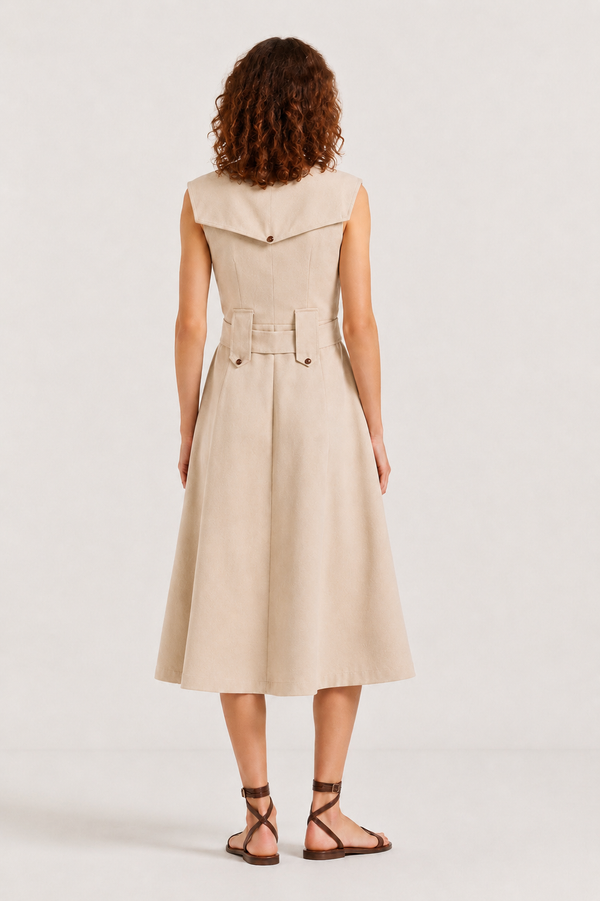 Vestido Midi Safari Camel SKU 0.34328