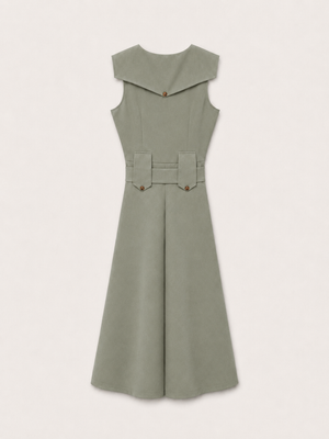 Vestido Midi Safari Kaki SKU 0.34328