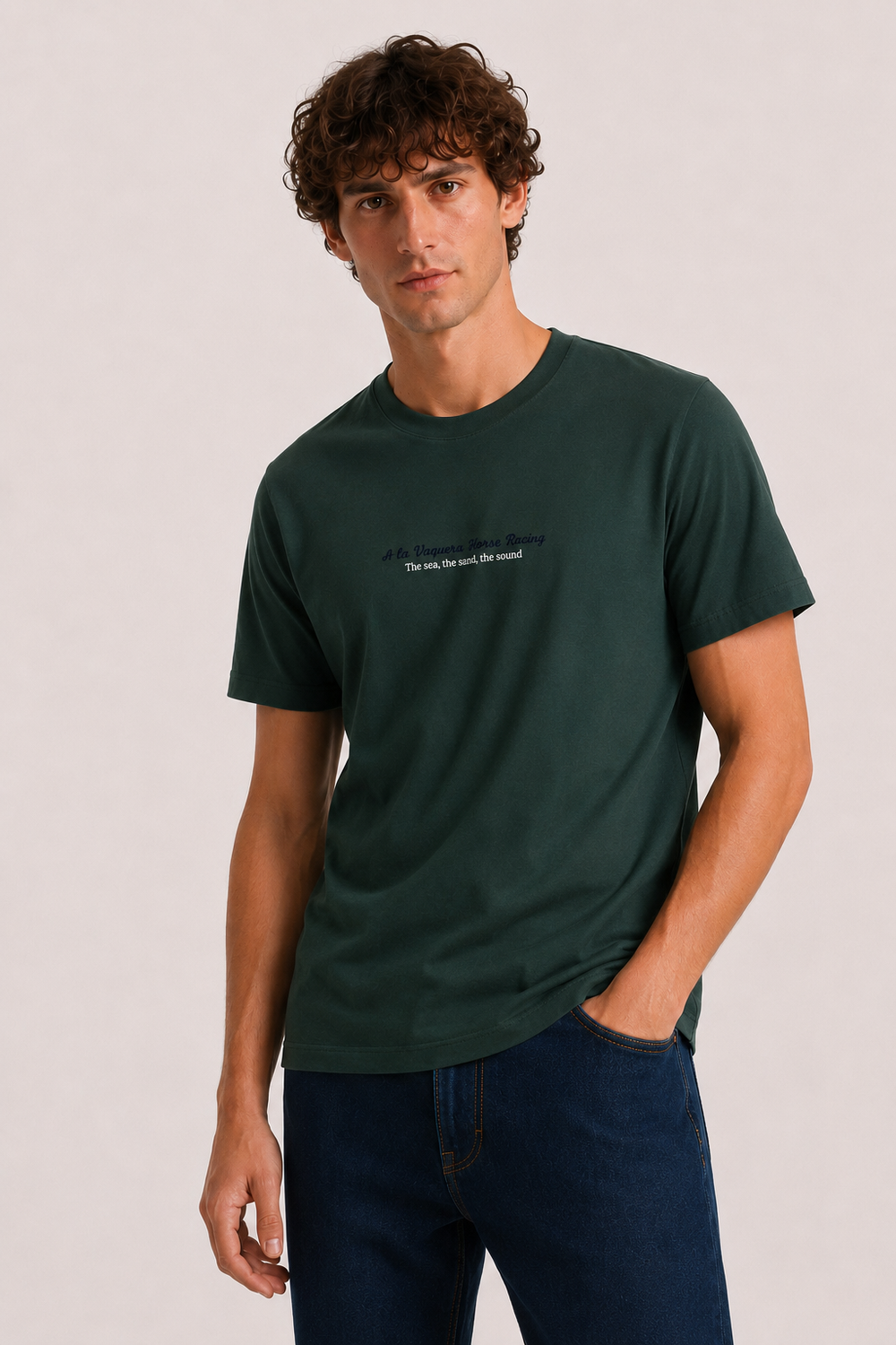 Camiseta Horse Raicing Menta SKU 0.34537