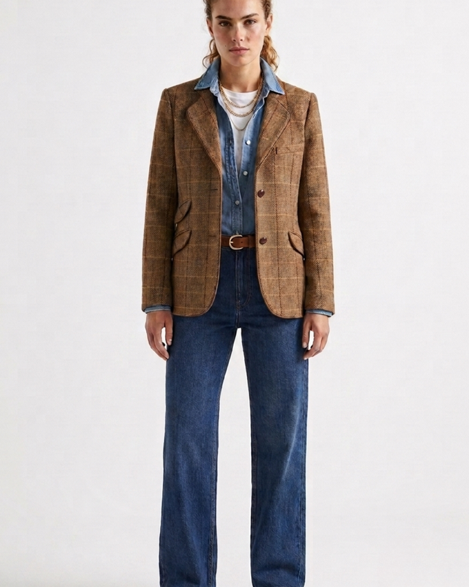 Americana Cuadros Camel SKU 0.34810