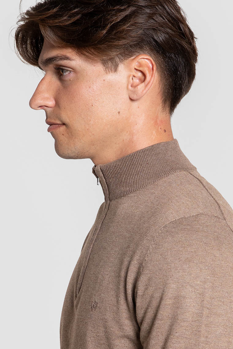 Jersey Media Cremallera Taupe SKU 0.34812