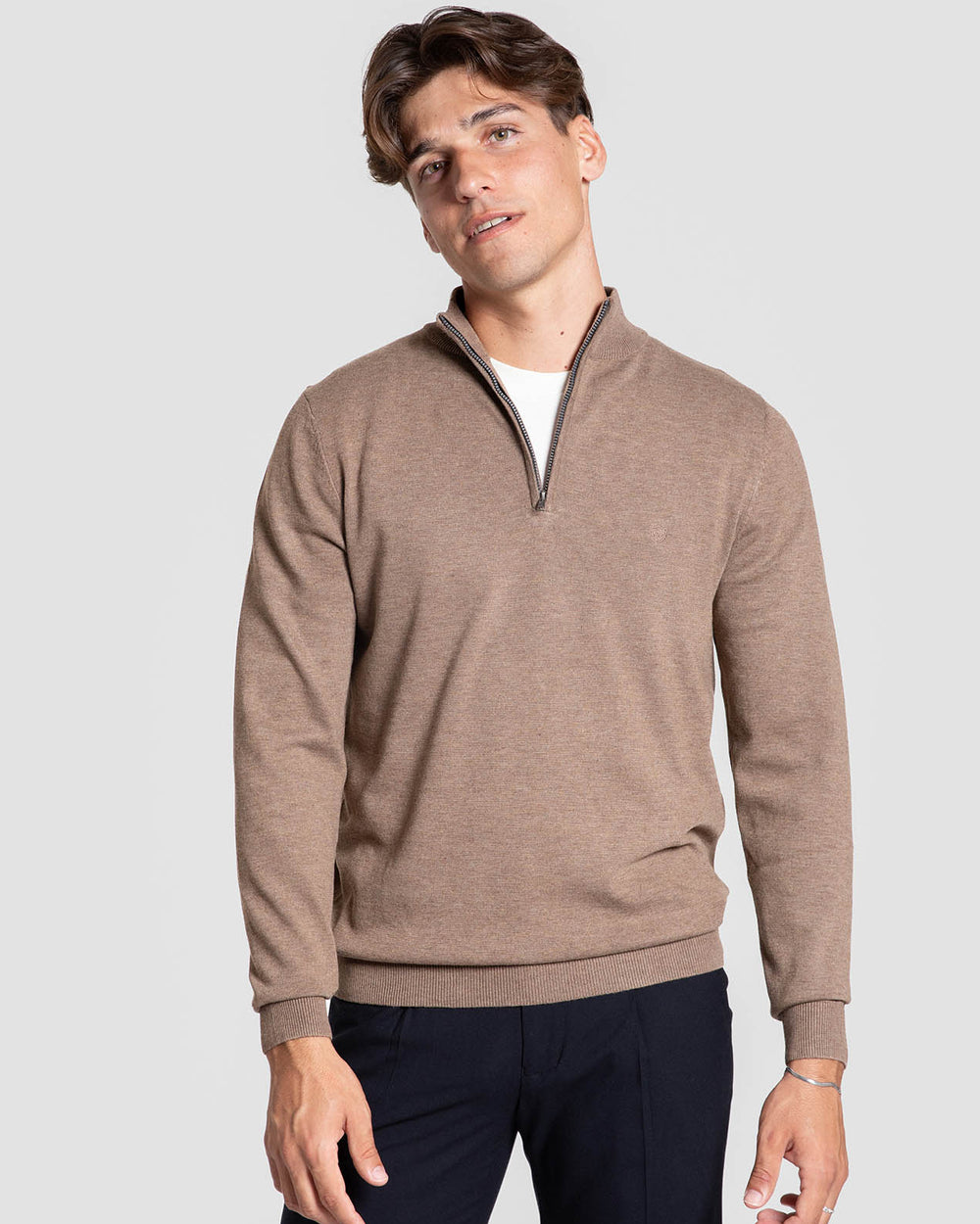 Jersey Media Cremallera Taupe SKU 0.34812
