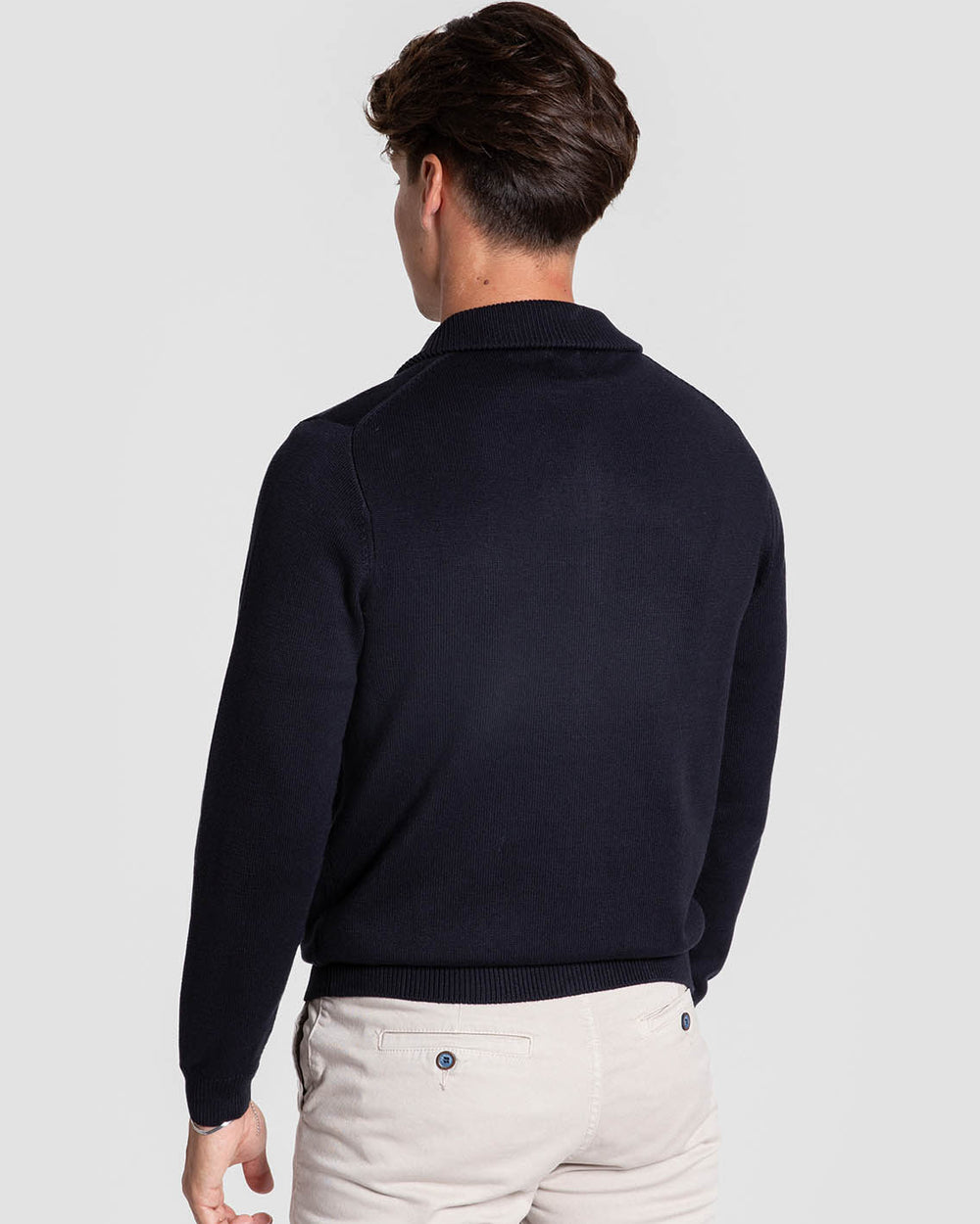 Cardigan en maille zippé marine SKU 0.34814